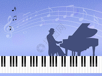 圣诞音乐会插图音乐钢琴音符派对庆典唱歌合唱笔记背景图片