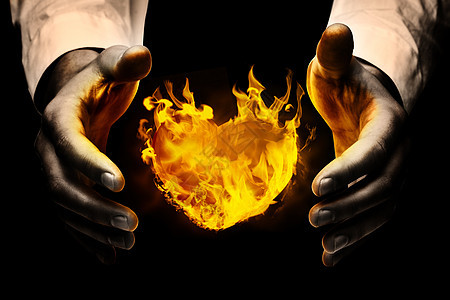 握手的复合图像男人黑色绘画推介会男性手指双手火焰背景图片