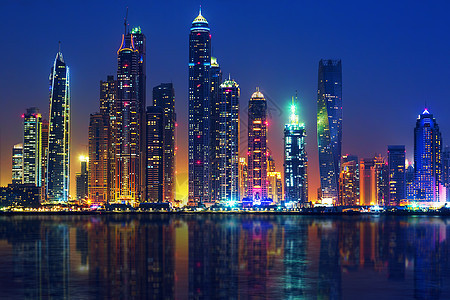 夜视迪拜背景图片