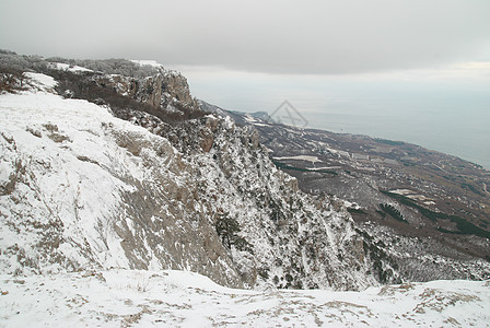 冬季山地景观风景旅游暴风雪天空旅行场景山脉顶峰蓝色阳光图片