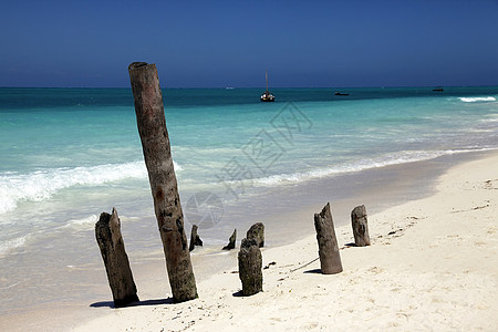 海滩场景海岸线蓝色目的地气候海景全景天空帆船航海旅游图片