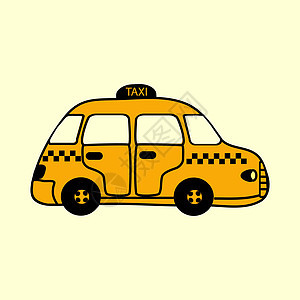 黄色汽车出租车背景图片