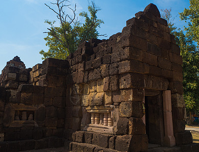 城堡日光岩石砂岩高棉语宗教天空地区性电缆废墟文化图片