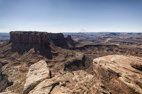 美国Canyonlands国家公园生态荒野岩石公园旅行山脉地质学沙漠远景土地图片