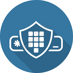 安全代码图标 平面设计网站网络日志成员钥匙插图保护数据密码隐私图片