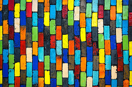 色彩多彩的砖墙场景墙纸艺术材料石墙框架石头房子城市建筑图片