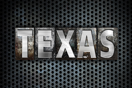 德克萨斯州金属粉印类型概念字母网格凸版地区假期旅游地理地带打字稿边界图片