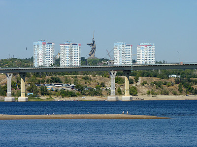 伏尔加格勒市休息全景历史旅行码头纪念馆记忆城市血统蓝色图片