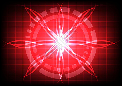 红光射线效应技术的抽象圆图片