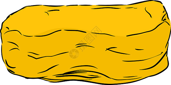 黄色单黄毛绒枕头图片
