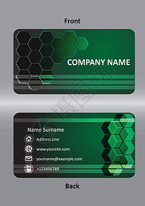绿色绿卡模板的抽象商务图片