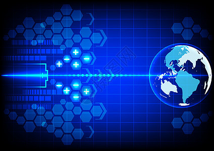 蓝色背景世界电池技术摘要(BB)图片