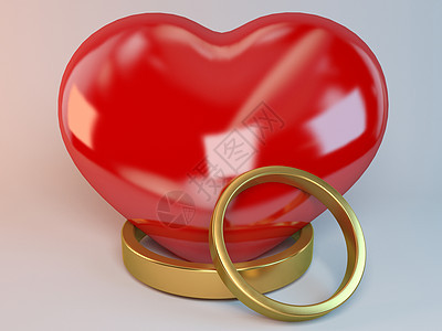 两个戒指和一颗心 3配偶金属热情婚姻情感插图一夫一妻制订婚伙伴妻子图片