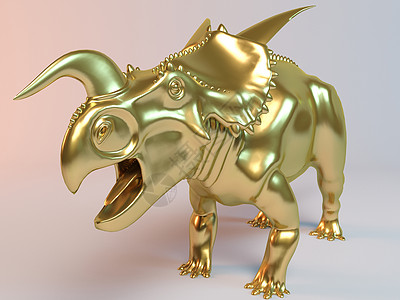 金鹰龙3D模型标签反射动物金子生活奢华射线勋章捕食者金属图片