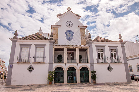 葡萄牙奥尔霍市主教堂的教义信仰多云旅行宗教天空建筑教区房子城市教会图片