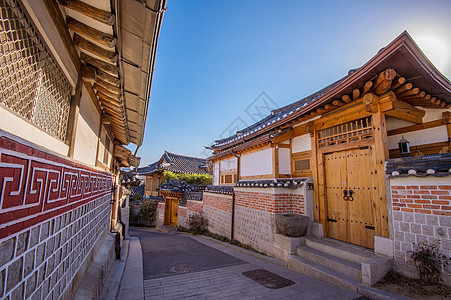 村 韩国传统风格建筑S房屋村庄旅行房子图片