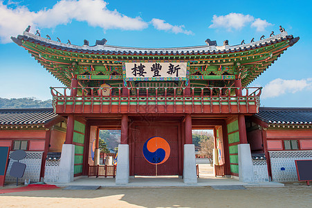 水原的华永堡垒 韩国著名的皇家网关道路地标交通堡垒历史性城市历史城堡图片