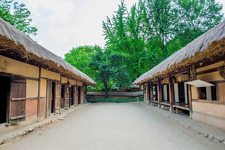 韩国民村 传统韩国风格建筑在素华的韩国民族村民间旅游住房佛教徒历史历史性信仰艺术建筑学旅行图片