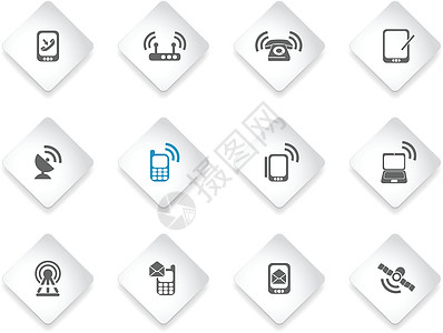 移动图标集图标电话绘画电波通讯塔广播元素设计电脑通讯图片
