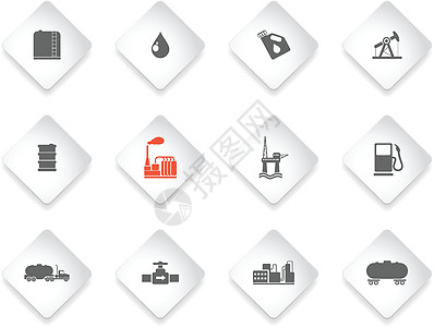 石油和石油工业对象图标符号互联网卡车油罐车汽油车站活力炼油厂菜单化石图片