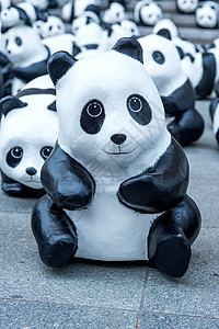 熊猫雕塑公园黑色节日国家国际天空城市蓝色世界科学图片