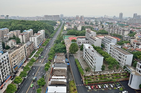 中国柳阳市风景学校建筑物交通城市景观街道汽车图片