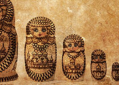 俄罗斯木偶马特约什卡古老娃娃女孩矩阵纪念品孩子传统展示玩具套娃家庭图片