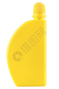 白色背面的黄色塑料容器(黄塑料容器)图片