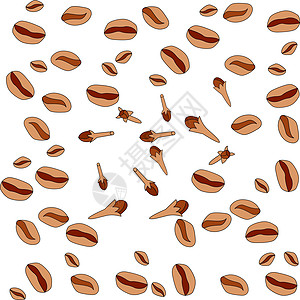 病媒图画     咖啡豆和丁图片