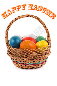 复活节快乐干草蛋壳木头篮子团体母鸡食物棕色宏观桌子图片