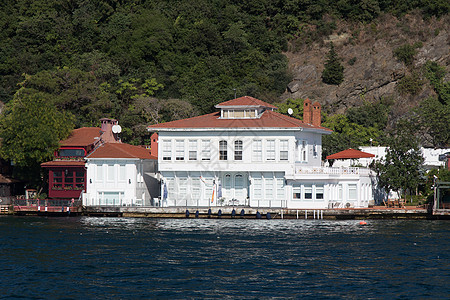 Bosphorus海峡大楼房子别墅建筑学海岸鸭梨木头建筑火鸡红色住宅图片