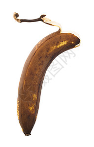 香蕉成熟后 与世隔绝食物腐烂衰变皮肤棕色白色工作室成型机水果营养图片