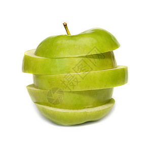 切开的绿苹果饮食食物餐饮活力小吃减肥水果营养食欲卫生图片