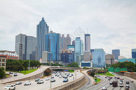 格鲁吉亚亚特兰大市下城金融地标商业摩天大楼天际街道城市交通建筑学旅行图片