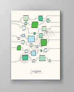 与方形的抽象颜色背景技术网站报告正方形绿色推介会网络广告海报墙纸图片
