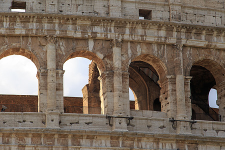 特写 Colosseum 视图建筑学竞技场论坛剧院斗兽场古城石头历史环境图片