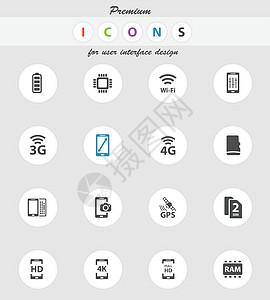 智能手机规格简单图标上网处理器触摸屏技术电话系统模拟内存网络定位图片