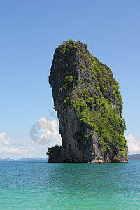 海边的海山Krabi 泰国旅行旅游异国天堂悬崖地平线假期海岸线情调晴天图片