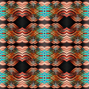 抽象的无缝对称几何背景绘画装饰品纺织品波浪封面cd地毯线条万花筒织物图片