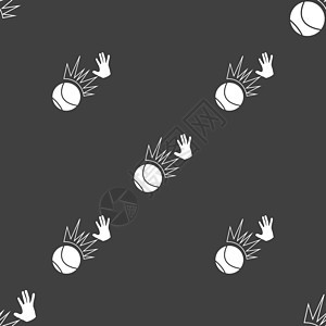 篮球图标标志 灰色背景上的无缝模式 韦克托分数游戏团队插图竞赛运动娱乐图片