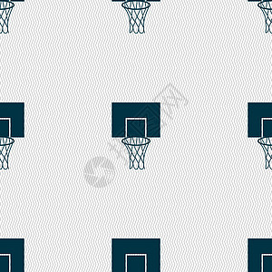 篮球篮板图标标志 具有几何纹理的无缝模式 韦克托运动插图篮子分数竞赛娱乐团队游戏图片