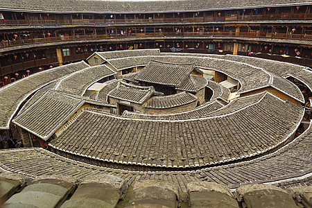 福建土楼土壤王朝旅行阳台房子大厅圆圈旅游住宅圆形图片