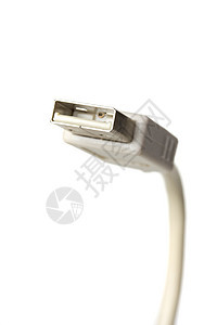 白色背景上隔离的计算机插件的详细细节网络金属信号绳索插座别针电脑连接器电气技术图片