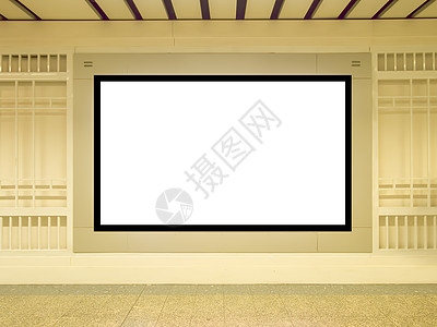 横标监视器白色空白商业广告牌城市电视建筑休息室飞机场图片