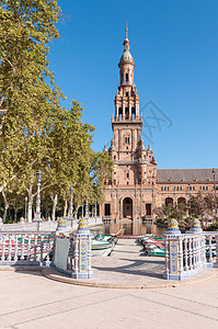 塞维利亚埃斯帕塔塔文化地标景观旅游公园建筑吸引力历史天空旅行图片