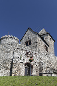 波兰贝津堡 上西里西亚建筑城市爬坡城堡岩石地标建筑学寺庙蓝色历史图片