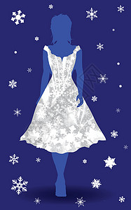 雪女王绘画艺术冻结冷冻艺术品女士下雪公主雪花薄片图片