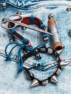 线串和按钮别针手工针织针线活纺织品工艺刺绣细绳家务工具图片