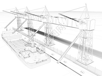 线框图的透视 3D 渲染财产绘画建筑学矩阵计算机住宅设计街道技术草图背景图片