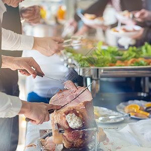 Banquet会议午餐休息婚礼服务自助餐饮料酒吧接待火腿自助小吃食物图片